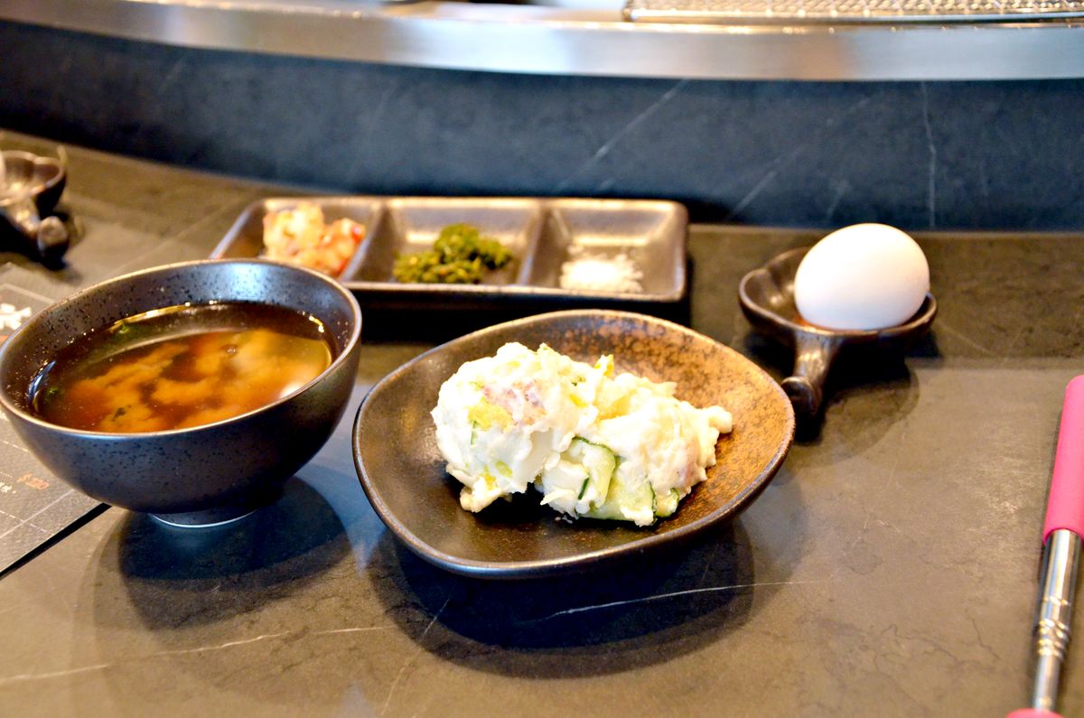 陸奧挽肉屋-細緻綿密馬鈴薯沙拉副餐-桃園青埔美食